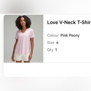lululemon athletica Pink V-Neck T-Shirt